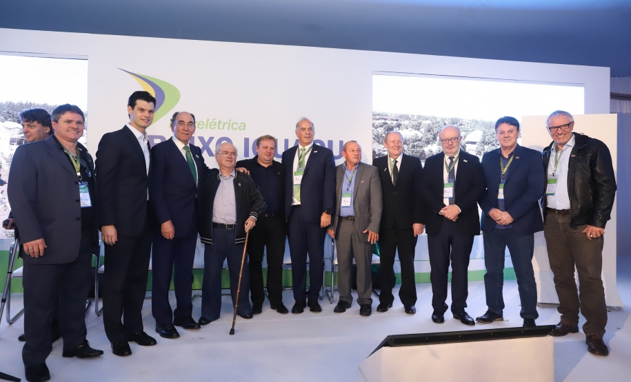 A Usina Hidrelétrica Baixo Iguaçu, último aproveitamento energético do Rio Iguaçu, foi inaugurada nesta quinta-feira (23) em Capanema, no Sudoeste do Estado. O empreendimento foi construído por um consórcio formado pela Copel e a Neonergia e recebeu investimento de R$ 2,3 bilhões. Foto: Rodrigo Felix Leal/ANPr