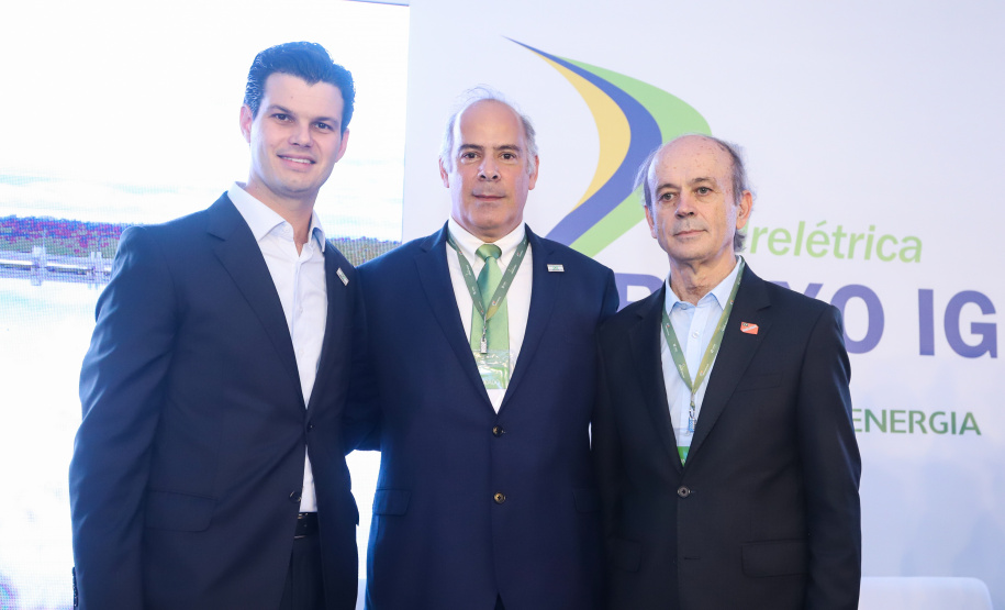 A Usina Hidrelétrica Baixo Iguaçu, último aproveitamento energético do Rio Iguaçu, foi inaugurada nesta quinta-feira (23) em Capanema, no Sudoeste do Estado. O empreendimento foi construído por um consórcio formado pela Copel e a Neonergia e recebeu investimento de R$ 2,3 bilhões. Foto: Rodrigo Felix Leal/ANPr