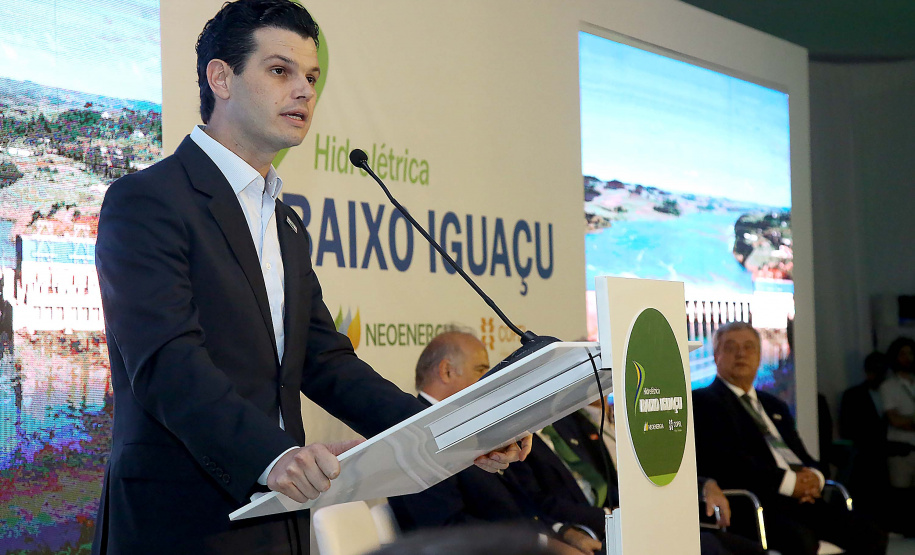 A Usina Hidrelétrica Baixo Iguaçu, último aproveitamento energético do Rio Iguaçu, foi inaugurada nesta quinta-feira (23) em Capanema, no Sudoeste do Estado