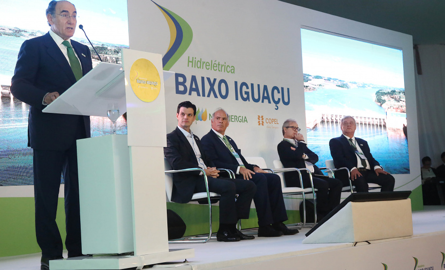 A Usina Hidrelétrica Baixo Iguaçu, último aproveitamento energético do Rio Iguaçu, foi inaugurada nesta quinta-feira (23) em Capanema, no Sudoeste do Estado