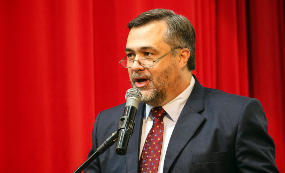 O secretário de Saude do Paraná, Carlos Alberto Gebrim Preto  (Beto Preto) na abertura do XXXV Congresso Estadual de Secretários Municipais de Saúde do Paraná, no Centro Universitário da Fundação Assis Gurgacz (FAG)  em Cascavel nesta quinta-feira (23).   Cascavel, 23/05/2019 -  Foto: Geraldo Bubniak/ANPr