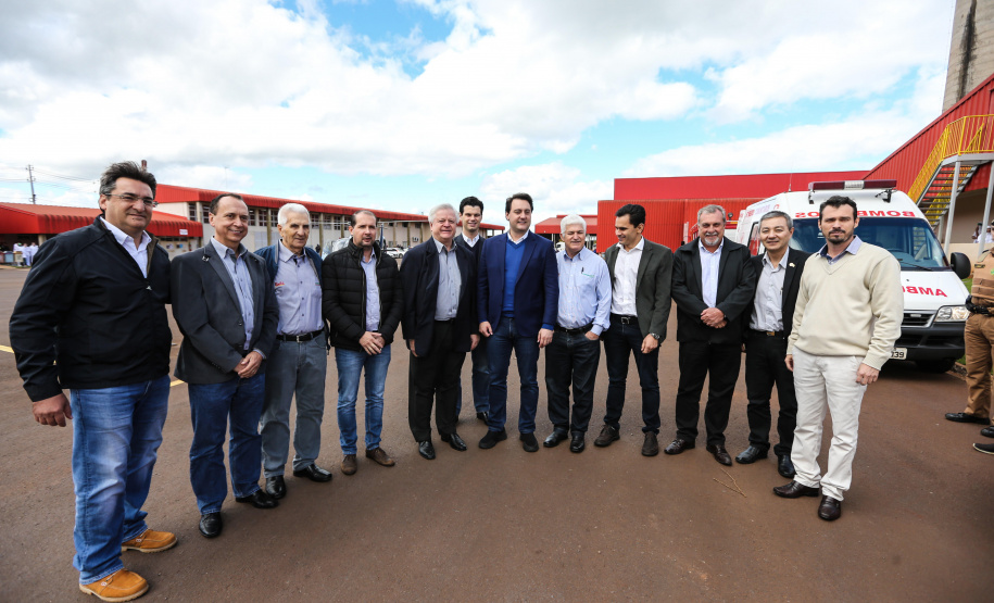 O governador Carlos Massa Ratinho Junior conhece as obras de ampliação do abatedouro de aves Unitá, pertencente às cooperativas Copacol, Cooperflora e Coagru acompanhado do presidente da Copacol, Valter Pitol.  Ubiratã, 24/05/2019 -  Foto: Geraldo Bubniak/ANPr