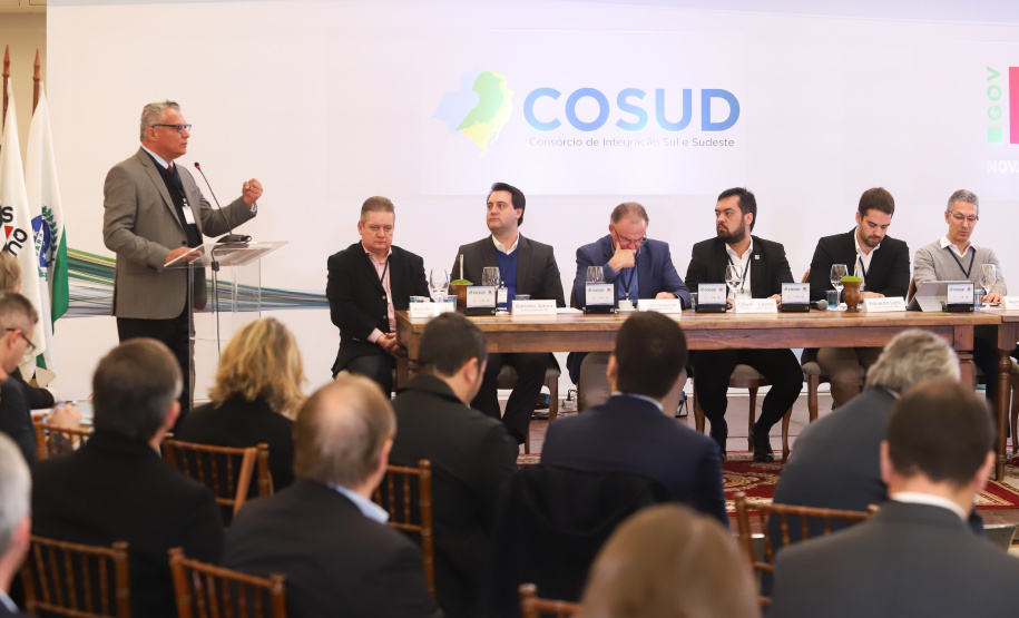 Governador Carlos Massa Ratinho Júnior participa em Gramado, na Serra Gaúcha, da reunião entre governadores, vice-governadores e secretários dos sete Estados que integram o Consórcio de Integração Sul e Sudeste (Cosud) - Gramado, RS, 25/05/2019 - Foto: Rodrigo Félix Leal/ANPr