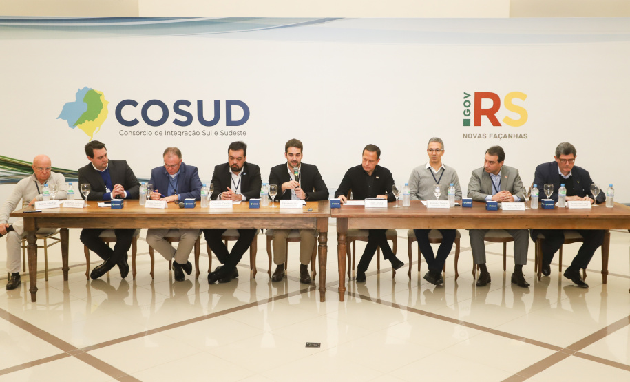 Governador Carlos Massa Ratinho Júnior participa em Gramado, na Serra Gaúcha, da reunião entre governadores, vice-governadores e secretários dos sete Estados que integram o Consórcio de Integração Sul e Sudeste (Cosud) - Gramado, RS, 25/05/2019 - Foto: Rodrigo Félix Leal/ANPr