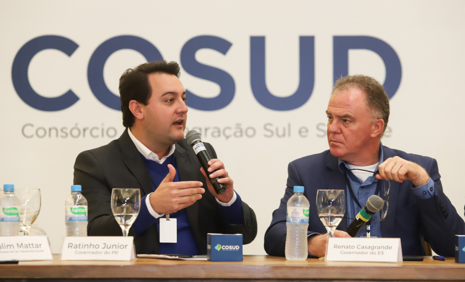 Governador Carlos Massa Ratinho Júnior participa em Gramado, na Serra Gaúcha, da reunião entre governadores, vice-governadores e secretários dos sete Estados que integram o Consórcio de Integração Sul e Sudeste (Cosud) - Gramado, RS, 25/05/2019 - Foto: Rodrigo Félix Leal/ANPr