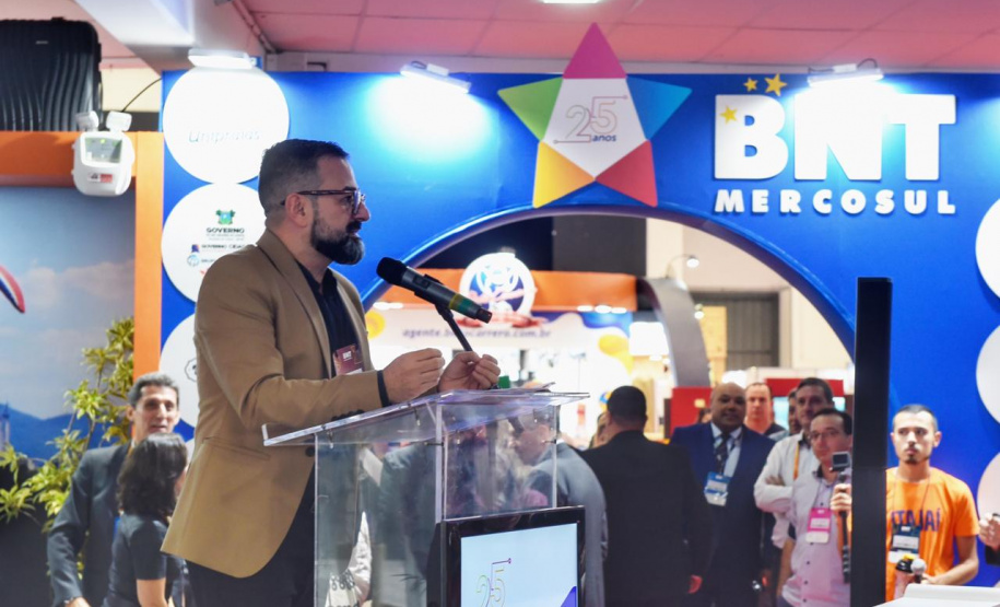 O Governo do Paraná apresentou as atrações turísticas do Estado durante a tradicional Feira BNT Mercosul, realizada neste final de semana. A edição de 2019 comemorou os 25 anos do evento e foi realizada em Itajaí (SC), com programação também em Balneário Camboriú e no Beto Carrero World.  -  Itajaí (SC), 26/05/2019  -  Foto:  Divulgação Paraná Turismo