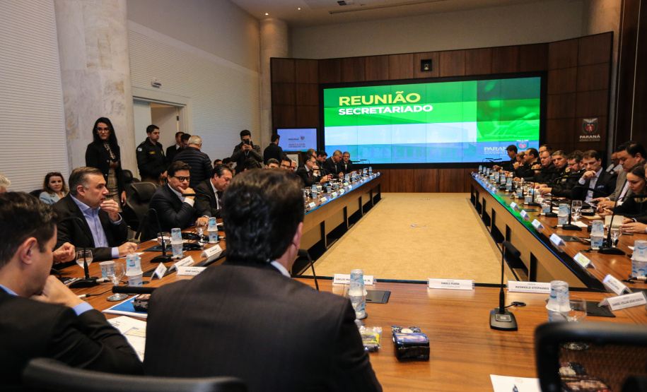 Governador Carlos Massa Ratinho Júnior, durante reunião com a equipe de governo. - Curitiba, 29/05/2019 -Foto: Geraldo Bubniak/ANPr