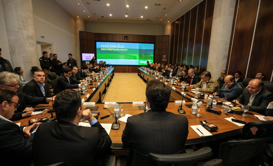 Governador Carlos Massa Ratinho Júnior, durante reunião com a equipe de governo. - Curitiba, 29/05/2019 -Foto: Geraldo Bubniak/ANPr