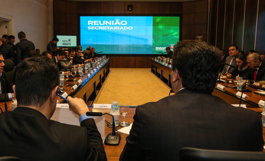 Governador Carlos Massa Ratinho Júnior, durante reunião com a equipe de governo. - Curitiba, 29/05/2019 -Foto: Geraldo Bubniak/ANPr