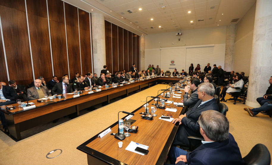 Governador Carlos Massa Ratinho Júnior, durante reunião com a equipe de governo. - Curitiba, 29/05/2019 -Foto: Geraldo Bubniak/ANPr