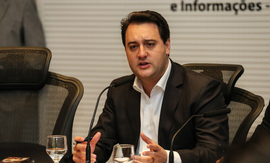 Governador Carlos Massa Ratinho Júnior, durante reunião com a equipe de governo. - Curitiba, 29/05/2019 -Foto: Geraldo Bubniak/ANPr