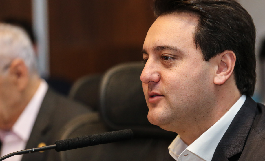 Governador Carlos Massa Ratinho Júnior, durante reunião com a equipe de governo. - Curitiba, 29/05/2019 -Foto: Geraldo Bubniak/ANPr