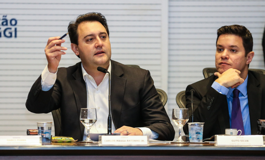Governador Carlos Massa Ratinho Júnior, durante reunião com a equipe de governo. - Curitiba, 29/05/2019 -Foto: Geraldo Bubniak/ANPr