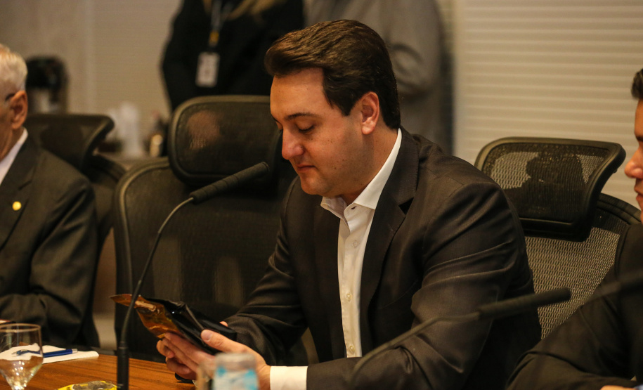 Governador Carlos Massa Ratinho Júnior, durante reunião com a equipe de governo. - Curitiba, 29/05/2019 -Foto: Geraldo Bubniak/ANPr