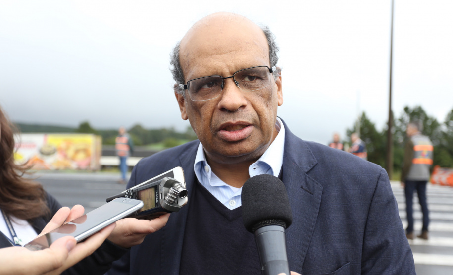 “A mensagem que fica desta operação é que estamos atentos para combater a sonegação, uma concorrência desleal dentro do mercado, atividade criminosa que distorce a capacidade de investimento por parte do Estado”, destacou o secretário da Fazenda, Renê de Oliveira Garcia Júnior. . Foto: José Fernando Ogura/ANPr - 30/05/2019