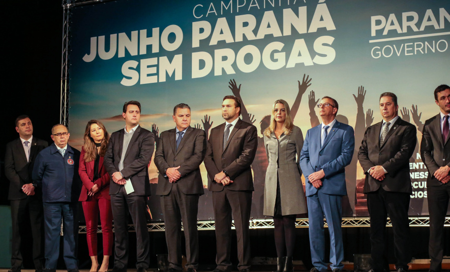 O governador Carlos Massa Ratinho Junior lança nesta terça-feira (04) no auditório Poty Lazzarotto do Museu Oscar Niemeyer, a campanha Junho Paraná Sem Drogas. O mês inteiro será dedicado à conscientização e prevenção quanto ao uso de entorpecentes. Curitiba, 04/06/2019 -Foto: Geraldo Bubniak/ANPr