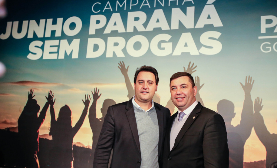 O governador Carlos Massa Ratinho Junior lança nesta terça-feira (04) no auditório Poty Lazzarotto do Museu Oscar Niemeyer, a campanha Junho Paraná Sem Drogas. O mês inteiro será dedicado à conscientização e prevenção quanto ao uso de entorpecentes. Curitiba, 04/06/2019 -Foto: Geraldo Bubniak/ANPr