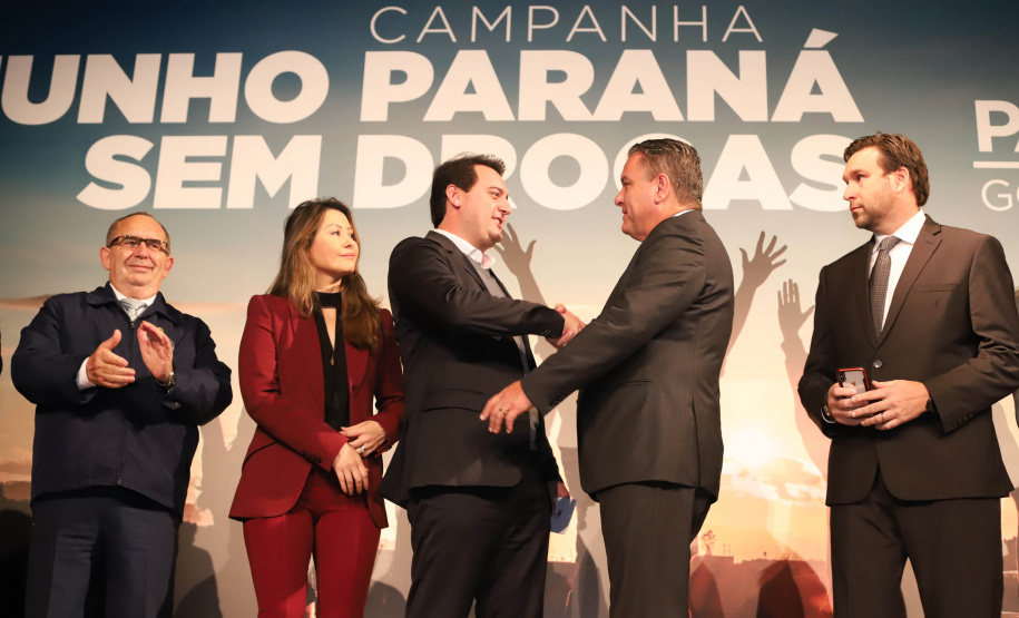 O governador Carlos Massa Ratinho Junior lançou nesta terça-feira (4) a campanha Junho - Paraná sem Drogas, que dedica o mês à ações de conscientização e prevenção ao uso de entorpecentes. - Curitiba, 04/06/2019 - Foto: Rodrigo Felix Leal/ANPr