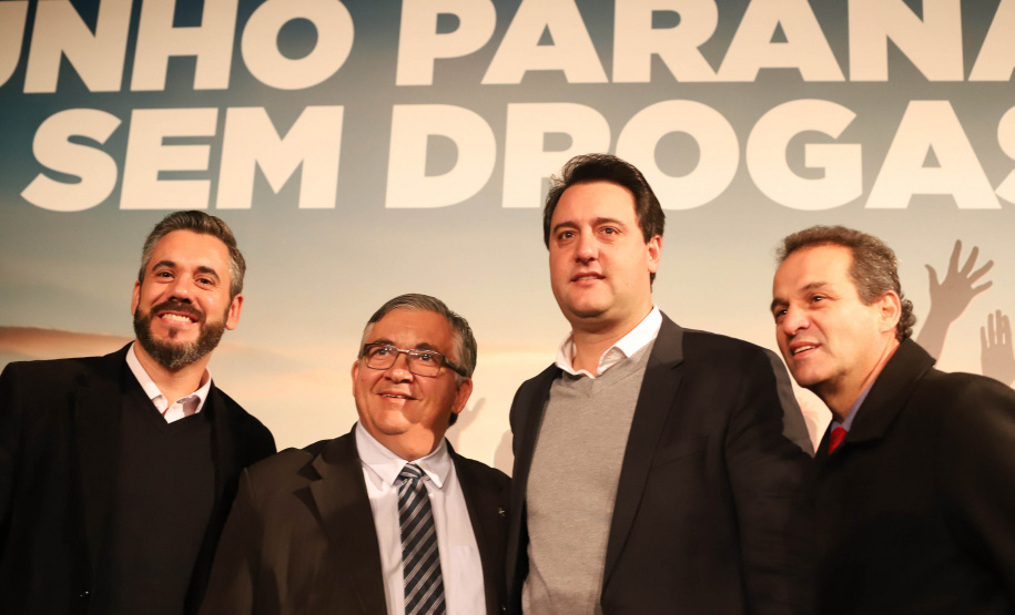 O governador Carlos Massa Ratinho Junior lançou nesta terça-feira (4) a campanha Junho - Paraná sem Drogas, que dedica o mês à ações de conscientização e prevenção ao uso de entorpecentes. - Curitiba, 04/06/2019 - Foto: Rodrigo Felix Leal/ANPr