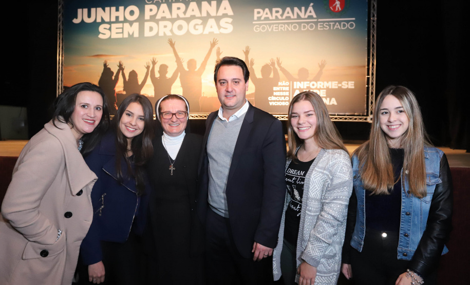 O governador Carlos Massa Ratinho Junior lançou nesta terça-feira (4) a campanha Junho - Paraná sem Drogas, que dedica o mês à ações de conscientização e prevenção ao uso de entorpecentes. - Curitiba, 04/06/2019 - Foto: Rodrigo Felix Leal/ANPr