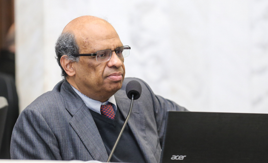 Audiência pública de prestação de contas do governo do Estado do primeiro quadrimestre de 2019 com o secretário de Estado da Fazenda (SEFA), Renê Garcia Júnior no plenário da Assembleia Legislativa do Paraná.   Curitiba, 05/06/2019 -  Foto: Geraldo Bubniak/ANPr