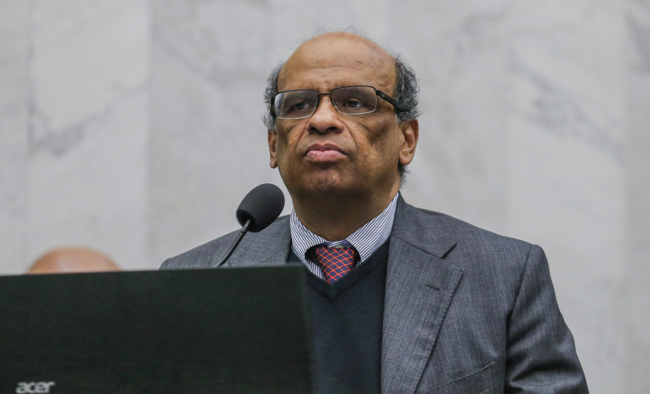 Audiência pública de prestação de contas do governo do Estado do primeiro quadrimestre de 2019 com o secretário de Estado da Fazenda (SEFA), Renê Garcia Júnior no plenário da Assembleia Legislativa do Paraná.   Curitiba, 05/06/2019 -  Foto: Geraldo Bubniak/ANPr