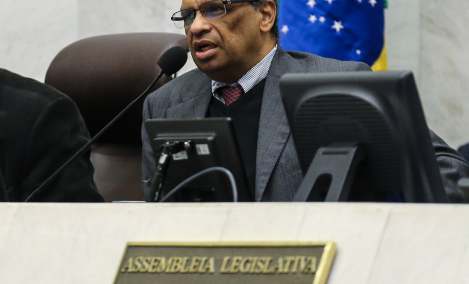 Audiência pública de prestação de contas do governo do Estado do primeiro quadrimestre de 2019 com o secretário de Estado da Fazenda (SEFA), Renê Garcia Júnior no plenário da Assembleia Legislativa do Paraná.   Curitiba, 05/06/2019 -  Foto: Geraldo Bubniak/ANPr