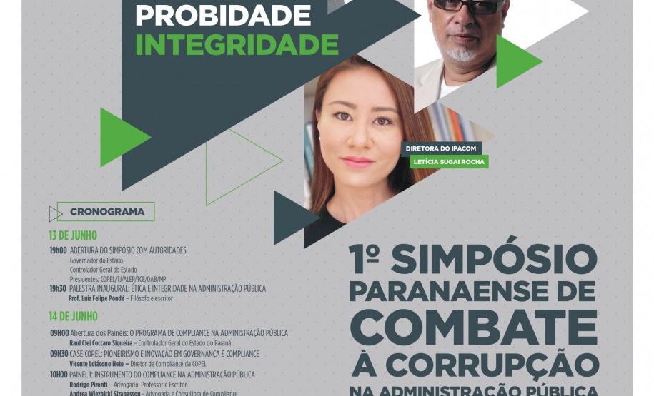 O Governo do Paraná vai abrir espaço para discutir a direção do Estado com honestidade e em busca de fortalecer a credibilidade nas instituições públicas. A Controladoria-Geral do Estado, CGE, promove em 13 e 14 de junho o I Simpósio de Combate à Corrupção na Administração Pública, com profissionais especializados.  -  Curitiba, 06/06/2019  -  Foto: Divulgação CGE