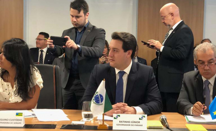 O governador Carlos Massa Ratinho Junior cumpriu agenda em Brasília (DF) nesta terça-feira (11) e participou de diversas reuniões e encontros. Pela manhã, esteve na quinta reunião do Fórum de Governadores.  -  Curitiba, 11/06/2019  -  Foto: Divulgação