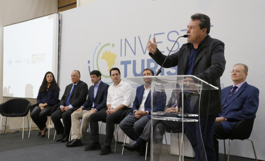 Governador Carlos Massa Ratinho Junior participa do seminário  do programa Investe Turismo, em Foz do Iguaçu. Na foto, o secretário do Turismo e Desenvolvimento Sustentável, Márcio Nunues.  Foto: Arnaldo Alves/ANPr