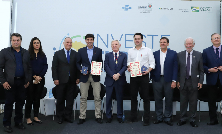 Governador Carlos Massa Ratinho Junior participa do seminário  do programa Investe Turismo, em Foz do Iguaçu. Foto: Rodrigo Felix Leal/ANPr