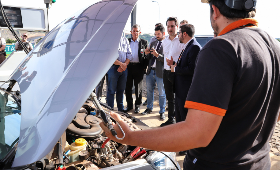 Governador carlos Massa Ratinho Junior durante encontro com o diretor - geral brasileiro da Itaipu Binacional, general Joaquin Silva e Luna  -  Foz do Iguaçu, 12/06/2019  -  Foto: Rodrigo Félix Leal/ANPr