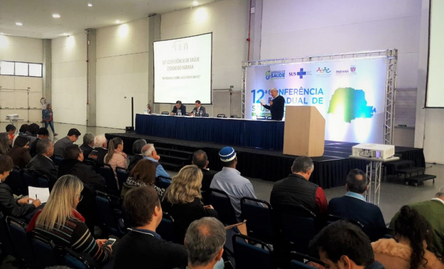 A 12ª Conferência começou na terça-feira (11) e segue até amanhã (13), com a participação de cerca de 1,2 mil delegados que representam os usuários, profissionais, prestadores de serviços e gestores de Saúde do Paraná.  Curitiba, 12/06/2019  -  Foto: Américo Antônio Júnior