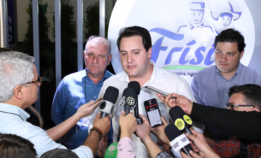 O governador Carlos Massa Ratinho Junior esteve nesta quarta-feira (12) na Digital Agro 2019, em Carambeí, nos Campos Gerais. O evento apresenta e discute as principais novidades tecnológicas para o agronegócio, como a digitalização do campo, automação, robótica, internet das coisas e Big Data. Foto: Rodrigo Felix Leal/ANPr