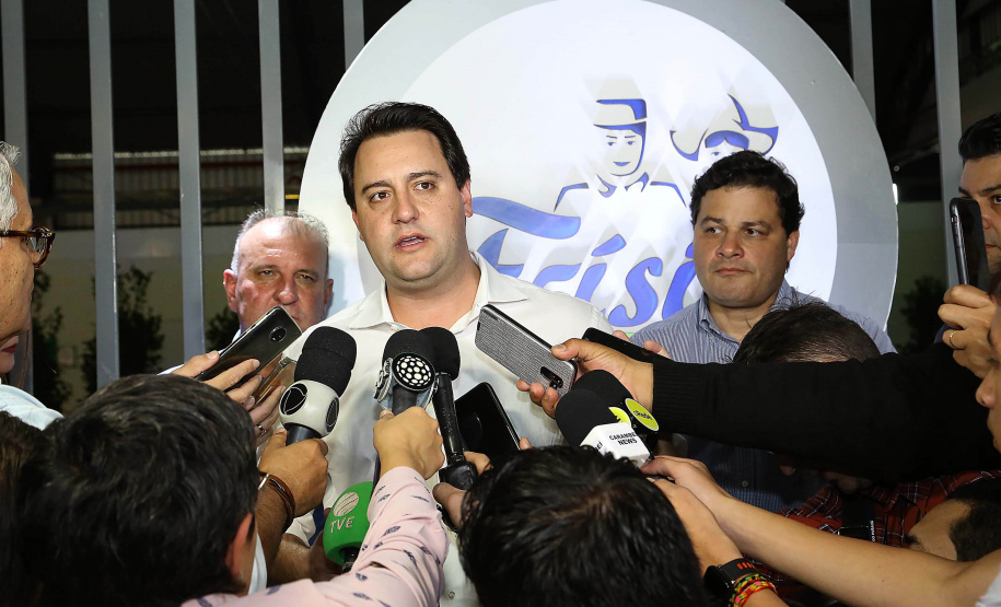 O governador Carlos Massa Ratinho Junior esteve nesta quarta-feira (12) na Digital Agro 2019, em Carambeí, nos Campos Gerais. O evento apresenta e discute as principais novidades tecnológicas para o agronegócio, como a digitalização do campo, automação, robótica, internet das coisas e Big Data. FotoJaelson Lucas/ANPr