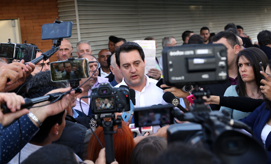 O governador Carlos Massa Ratinho Junior anunciou nesta quinta-feira (13) o investimento de 26.963.670,76 para benefícios à população de São José dos Pinhais, na Região Metropolitana de Curitiba.  -  São José dos Pinhais, 13/06/2019  -  Foto: Gilson Abreu/ANPr