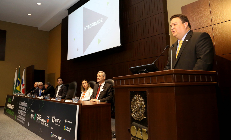 Governador Carlos Massa Ratinho Junior participa da abertura do I Simpósio Paranaense de Combate à Corrupção na Administração Pública. Na foto, o secretário da Controladoria Geral do Estado, Raul Siqueira - Curitiba, 13/06/2019 - Foto: Jaelson Lucas/ANPr
