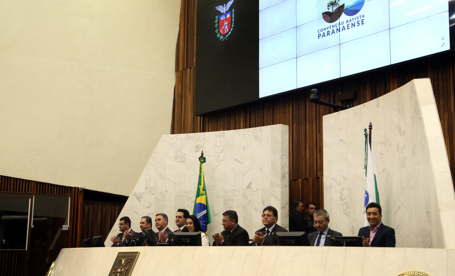 Comemoração de 100 de Convenção Batista na Assembléia Legislativa do Paraná, com homenagem do Governador Carlos Massa Ratinho JuniorFoto Gilson Abreu