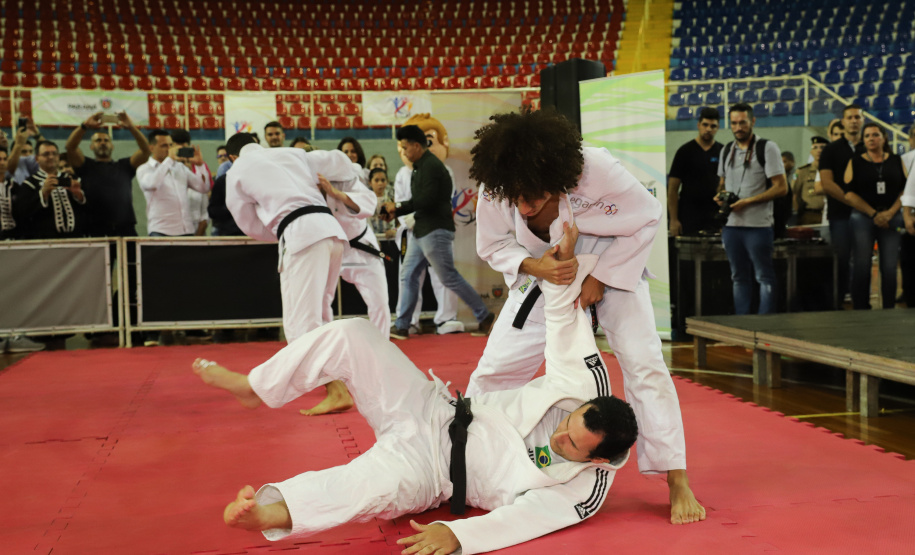 Governador Carlos Massa Ratinho Junior abre oficialmente a oitava edição dos Jogos Paradesportivos do Paraná (Parajaps), em Londrina.  -  Londrina, 20/06/2019  -  Foto: Rodrigo Félix Leal/ANPr