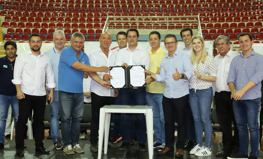 Governador Carlos Massa Ratinho Junior abre oficialmente a oitava edição dos Jogos Paradesportivos do Paraná (Parajaps), em Londrina.  -  Londrina, 20/06/2019  -  Foto: Rodrigo Félix Leal/ANPr