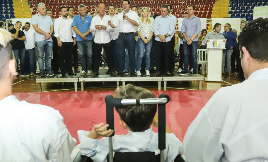 Governador Carlos Massa Ratinho Junior abre oficialmente a oitava edição dos Jogos Paradesportivos do Paraná (Parajaps), em Londrina.  -  Londrina, 20/06/2019  -  Foto: Rodrigo Félix Leal/ANPr