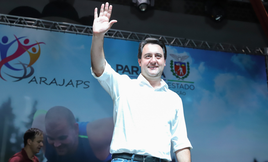 Governador Carlos Massa Ratinho Junior abre oficialmente a oitava edição dos Jogos Paradesportivos do Paraná (Parajaps), em Londrina.  -  Londrina, 20/06/2019  -  Foto: Rodrigo Félix Leal/ANPr