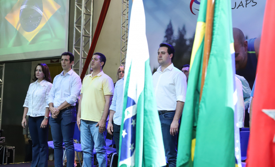 Governador Carlos Massa Ratinho Junior abre oficialmente a oitava edição dos Jogos Paradesportivos do Paraná (Parajaps), em Londrina.  -  Londrina, 20/06/2019  -  Foto: Rodrigo Félix Leal/ANPr