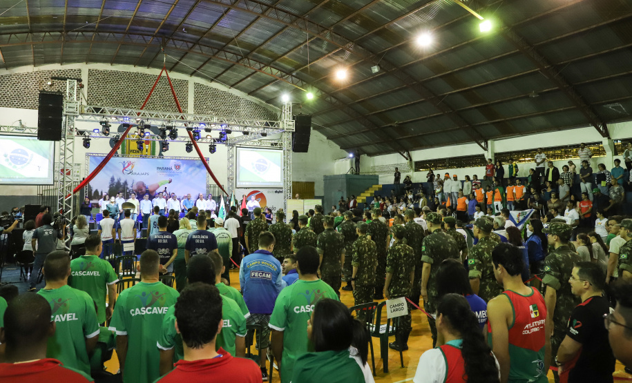 Governador Carlos Massa Ratinho Junior abre oficialmente a oitava edição dos Jogos Paradesportivos do Paraná (Parajaps), em Londrina.  -  Londrina, 20/06/2019  -  Foto: Rodrigo Félix Leal/ANPr