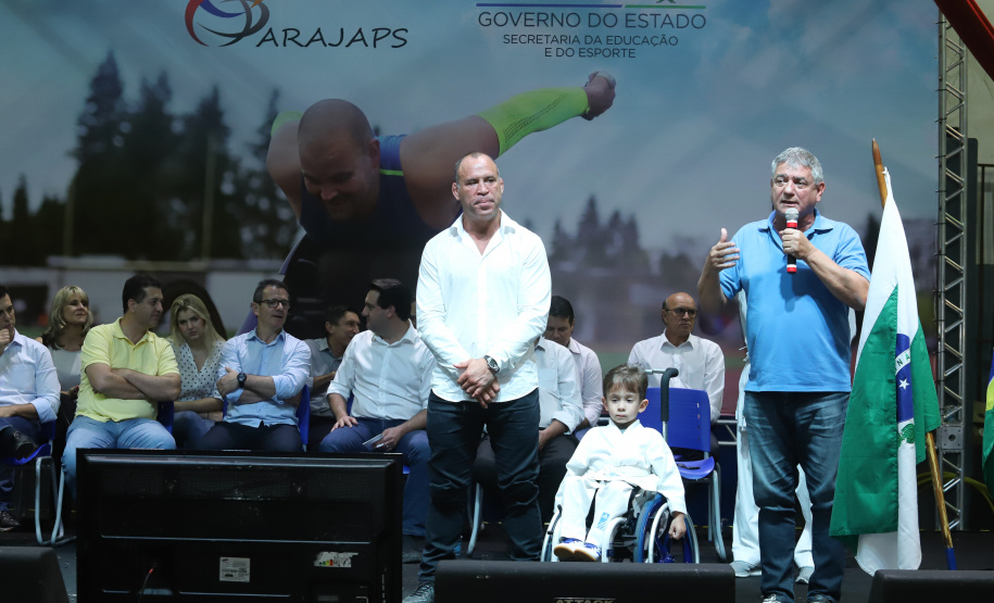 Governador Carlos Massa Ratinho Junior abre oficialmente a oitava edição dos Jogos Paradesportivos do Paraná (Parajaps), em Londrina.  -  Londrina, 20/06/2019  -  Foto: Rodrigo Félix Leal/ANPr