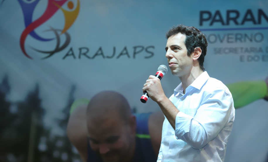 Governador Carlos Massa Ratinho Junior abre oficialmente a oitava edição dos Jogos Paradesportivos do Paraná (Parajaps), em Londrina.  -  Londrina, 20/06/2019  -  Foto: Rodrigo Félix Leal/ANPr