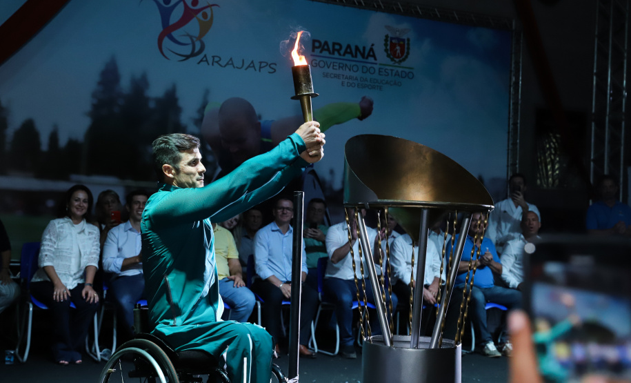 Governador Carlos Massa Ratinho Junior abre oficialmente a oitava edição dos Jogos Paradesportivos do Paraná (Parajaps), em Londrina.  -  Londrina, 20/06/2019  -  Foto: Rodrigo Félix Leal/ANPr