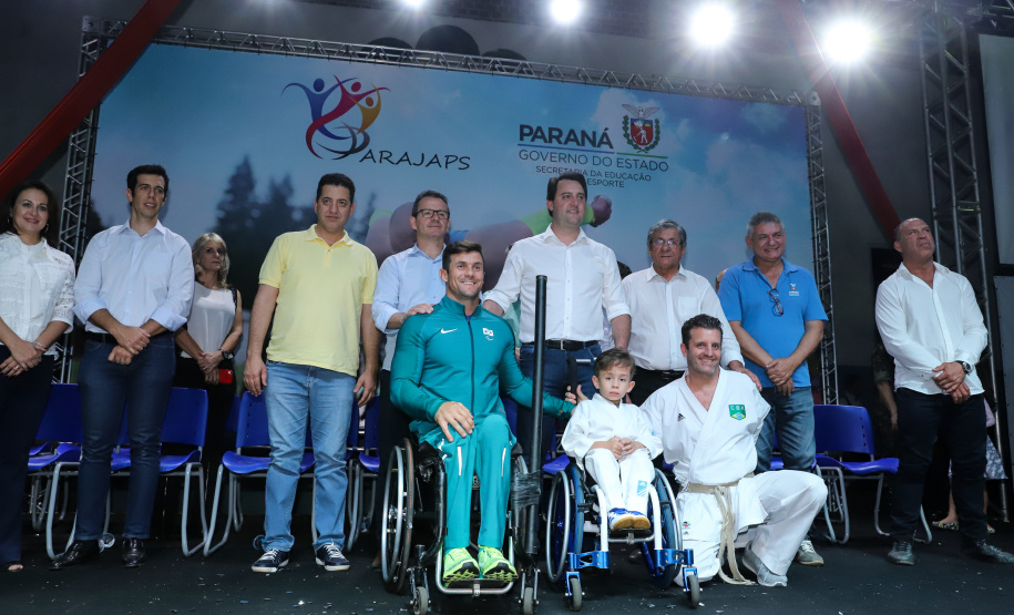 Governador Carlos Massa Ratinho Junior abre oficialmente a oitava edição dos Jogos Paradesportivos do Paraná (Parajaps), em Londrina.  -  Londrina, 20/06/2019  -  Foto: Rodrigo Félix Leal/ANPr