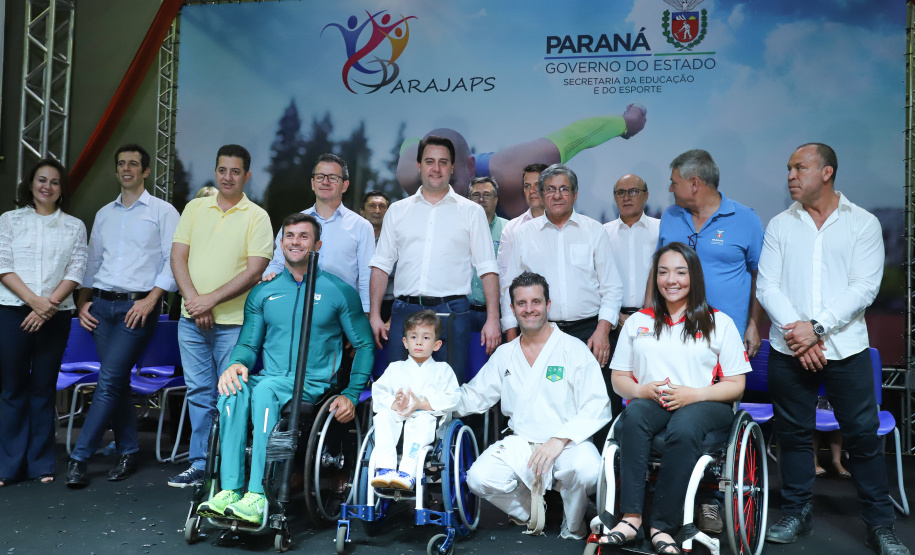 Governador Carlos Massa Ratinho Junior abre oficialmente a oitava edição dos Jogos Paradesportivos do Paraná (Parajaps), em Londrina.  -  Londrina, 20/06/2019  -  Foto: Rodrigo Félix Leal/ANPr