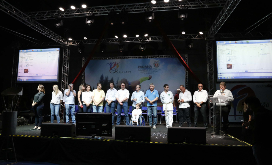 Governador Carlos Massa Ratinho Junior abre oficialmente a oitava edição dos Jogos Paradesportivos do Paraná (Parajaps), em Londrina.  -  Londrina, 20/06/2019  -  Foto: Arnaldo Alves/ANPr